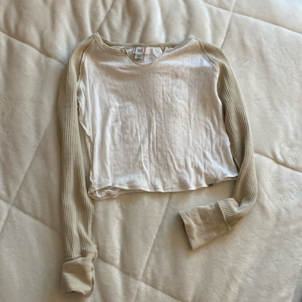 nit and waffle designed long sleeve